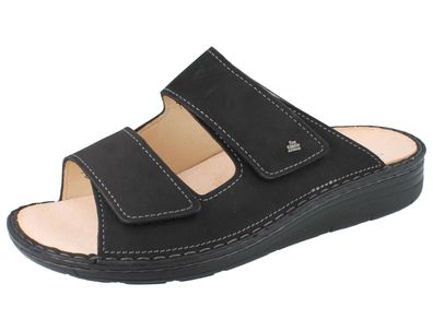 FINN Comfort Paterna Herren Pantolette schwarz Nubukleder