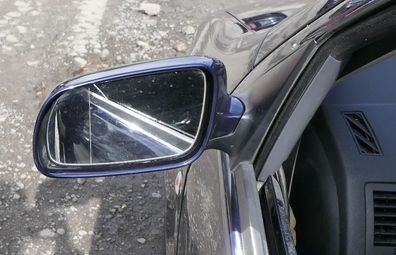 Skoda Fabia 6Y elektrisch Spiegel Außenspiegel links mit Glas blau LF5U