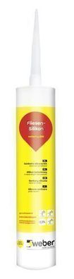 310 ml weber. fug 880, Fliesen-Silikon, innen + außen (55,97 € l)