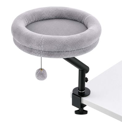 Fudajo Katzenbett Schreibtisch 40x40cm hellgrau Katzenliege Katzenmöbel