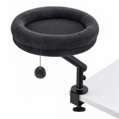 Fudajo Katzenbett Schreibtisch 40x40cm dunkelgrau Katzenliege Katzenmöbel