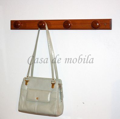 Wandgarderobe DECOR 67x7x8cm Pappel massiv honigfarben lackiert