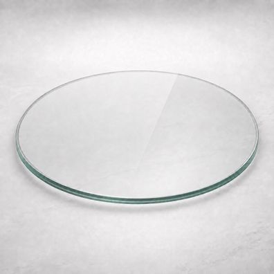Glasplatte TERRY 40cm Rund Gehärtetes Glas Scheibe Platzteller Bodenplatte
