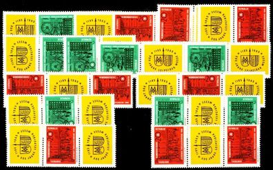 DDR Zusammendruck Nr SZd44-SZd51-WZd118-WZd125 X205CA2