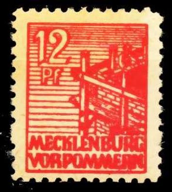 SBZ Mecklbrg VORP. Nr 36zb postfrisch gepr. X65232E