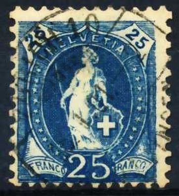 Schweiz ST. HELV Nr 67Ca zentrisch gestempelt X696D0A