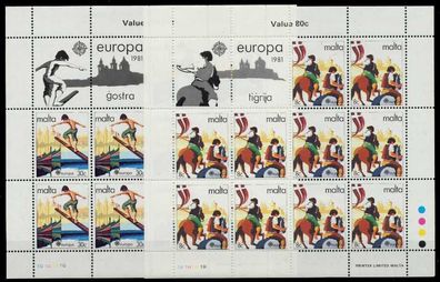 MALTA BLOCK Kleinbogen Nr 628KB-629KB postfrisch X7BD6E6