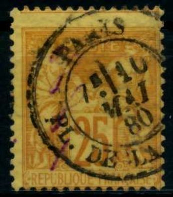 Frankreich 1877 Nr 75a gestempelt X8944EA
