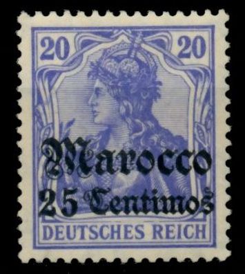 Deutsche Auslandspostämter Marokko Nr 37c ungebraucht gep X713B5E