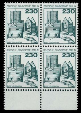 BERLIN DS BURGEN u. Schlösser Nr 590 postfrisch Viererb X782F26