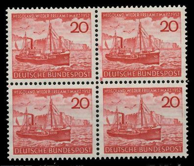 BRD 1952 Nr 152 postfrisch Viererblock X78B50E
