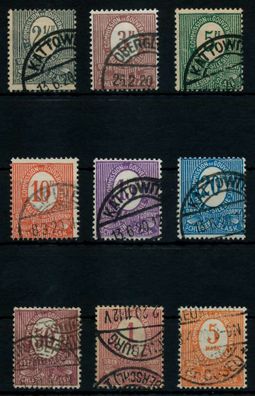 ABSTG Oberschlesien Nr 1-9 gestempelt X7B0A5A