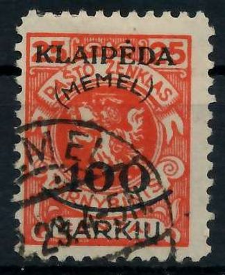 MEMEL 1923 Nr 127 gestempelt gepr. X7B246A