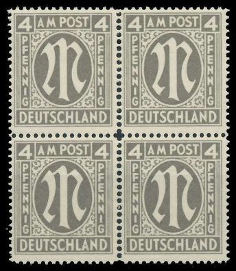 BIZONE AM-POST Nr 11-Cy postfrisch Viererblock X81E44A