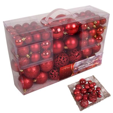 Weihnachtsbaumkugeln 100er-Set Baumschmuck Christbaumkugeln Weihnachtskugeln