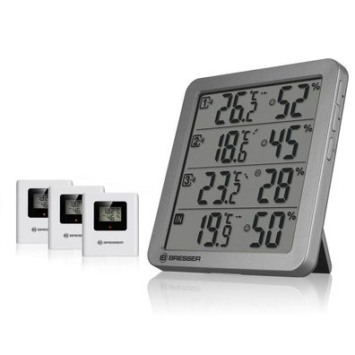Bresser - 14176 - Quadro NV Thermo-Hygrometer grau
