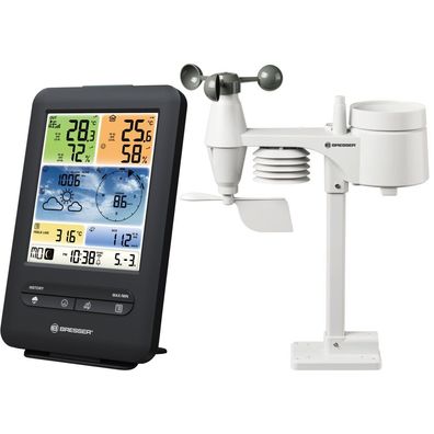 Bresser - 11078 - WLAN-Farbwetterstation mit 5-in-1-Profi-Sensor V