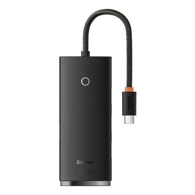 Baseus Lite Series USB Typ C Hub Adapter - 4x USB 3.0, 25 cm, Schwarz (WKQX03030