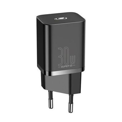 Baseus Super Si USB-C Ladestation 30W PD Schwarz (CCSUP-J01) - Kompaktes Schnell