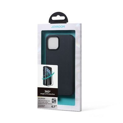 Joyroom Ganzkörperschutzhülle mit gehärtetem Glas für iPhone 13 Pro Max - Schwar