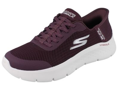 Skechers Slip-ins Damen Schlupfsneaker burgunder rot Textil
