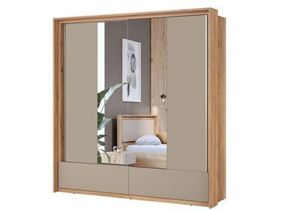 Schwebetürenschrank Impressio - 63 Eiche Mauvella/Congo Kleiderschrank