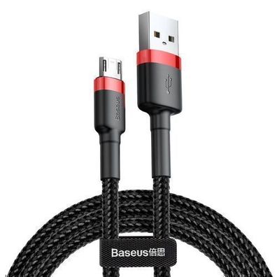Baseus Cafule 1m USB-A zu Micro USB Kabel, 2.4A, Schwarz-Rot - Langlebig und Sch