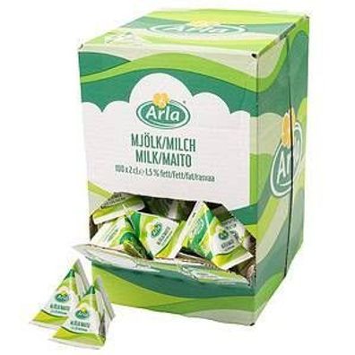Arla Milch-Portionen 1,5 % Fett 100 × 20 ml (2 L )