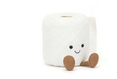 Jellycat Stofftier Plüschpuppe Toilettenpapier Rollenanhänger + Staubbeutel 12 * 15cm