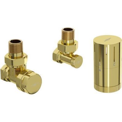 Mexen G05 Eck-Thermostat-Set, Gold, W901-958-50