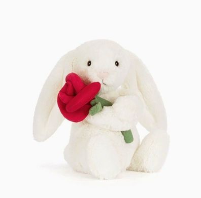 Jellycat Plüschtier aus der Fun-Serie: Hase mit Rosen, 31 cm