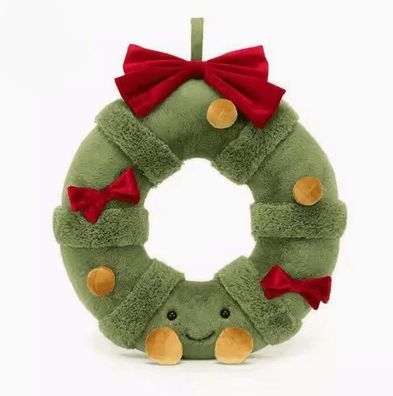 Jellycat Fun Series Plüschtier- und Fruchtspielzeug-Weihnachtskranz 44 cm