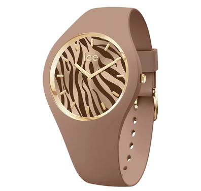 Ice-Watch Damen-Armbanduhr ICE Wild S Mokka-/Goldfarben Zebra 025893