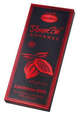 3x Liebhart´s Gesundkost Bio-Edelbitter-Schokolade, 99% Kakaoanteil 80g