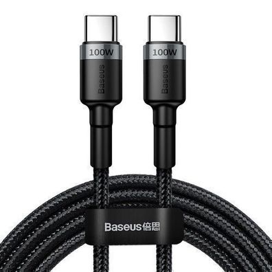 Baseus 2m USB-C Kabel, 100W PD/QC 5A, Grau - Schnelles Aufladen