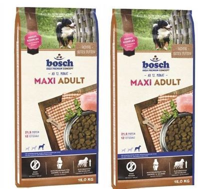 2 * Bosch Maxi Adult 15 kg