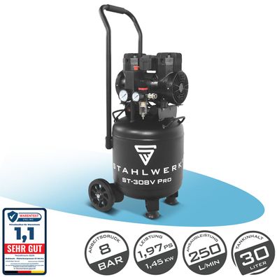 Stahlwerk Kompressor 8 bar 30 L 1,97 PS 1,45 kW 250 l/min Kompaktkompressor