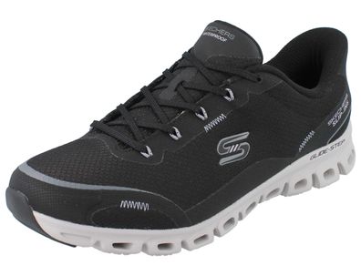 Skechers Slip-ins Glide-Step Damen Sneaker schwarz grau Textil