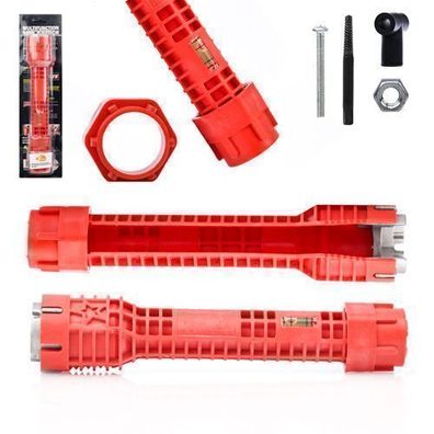 Rosfix Hydraulikschlüssel 8in1 – ABS, 1/2" & 3/4" | für Sanitärsysteme