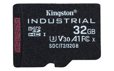 Kingston Technology 32GB microSDHC Industrial C10 A1 pSLC Karte Einzelpackung ohne Ad