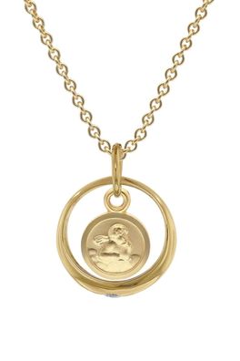 trendor Schmuck Taufring mit Amor Gold 333/8K an goldplattierter Silberkette 15994