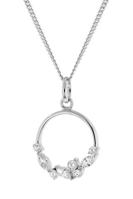 trendor Schmuck Schmuck-Anhänger Zirkonia 333 Weißgold mit Silberkette 68474