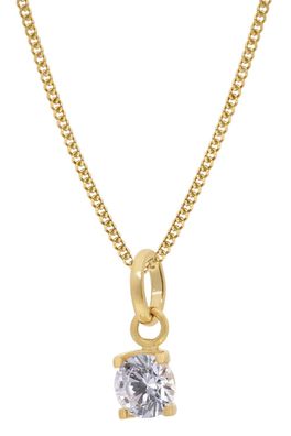 trendor Schmuck Gold-Anhänger mit Zirkonia Gold 333 an vergoldeter Silberkette 68516