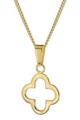 trendor Schmuck Kreuz-Anhänger Gold 333/8K mit vergoldeter Silberkette 28167