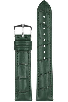 Hirsch Uhrenarmband Duke L 20 mm Leder Dunkelgrün 01028040-2-20