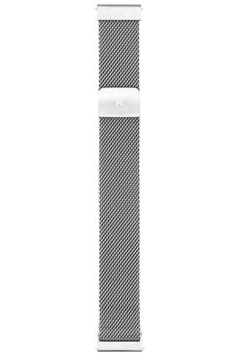 Hirsch Milanaise-Armband für Uhren 22 mm Silberfarben 30161434-2-22