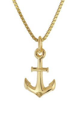 trendor Schmuck Anker-Anhänger Gold 333/8K mit Vergoldeter Silberkette 28958