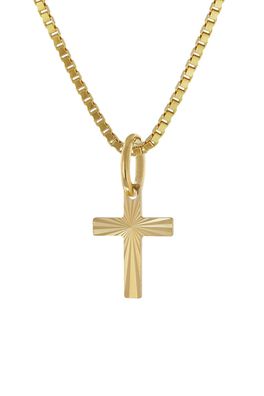 trendor Schmuck Kreuz-Anhänger 333 Gold Mit Vergoldeter Silberkette für Kinder 28968