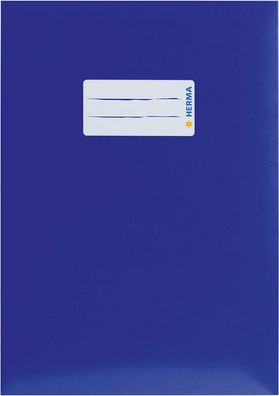 HERMA 19765 Karton Heftumschlag DIN A5, Hefthülle mit Beschriftungsfeld, aus stabilem