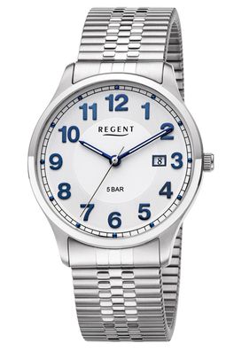 Regent Herren-Armbanduhr mit Zugband Gut Ablesbar F-1573